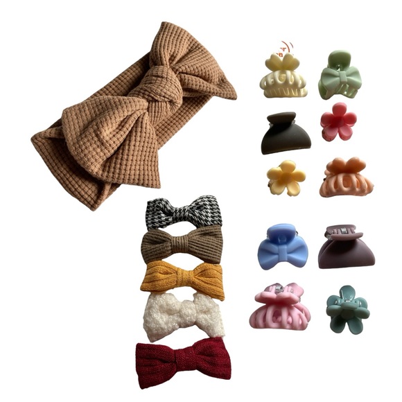 Headwrap Bow, Clippies And Claw Clips Bundle - Picture 8 of 8